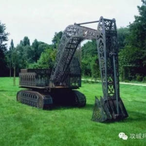 比利时艺术家激光雕刻的1:1重型工程机械，惊世之作