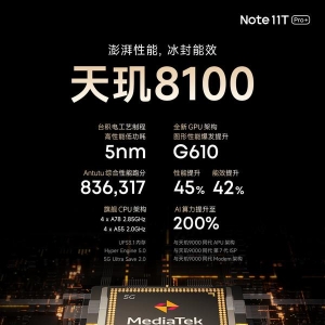 1699元起 Redmi Note 11T系列正式发布 搭载天玑8100
