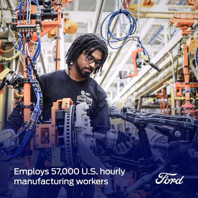 福特汽车客岁生产180万台新车，聘用57000名小时工