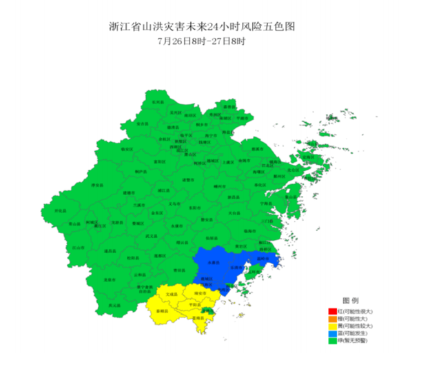 山洪灾难预警公布：温州、台州这些地方请留意！