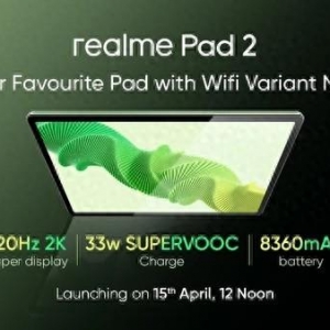 realme Pad 2 WiFi版将于4月15日推出 价格可能更低